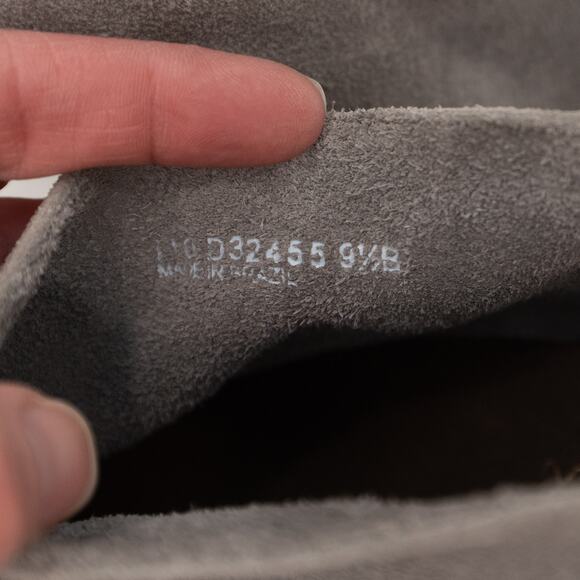 Cole Haan Gray Suede Wooden Cone Heel Ankle Boots Size 9.5 - Picture 9 of 12